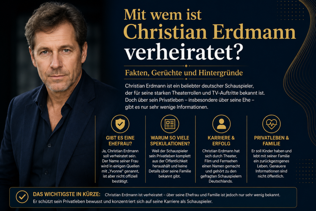 Mit wem ist Christian Erdmann verheiratet? – Einblick in das Privatleben des beliebten Schauspielers Mit wem ist Christian Erdmann verheiratet